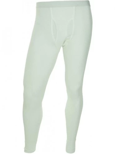 Thermal Underwear Mens Thermal Waffle Knit Long Underwear Black - White - C911TTN9C0Z $31.81