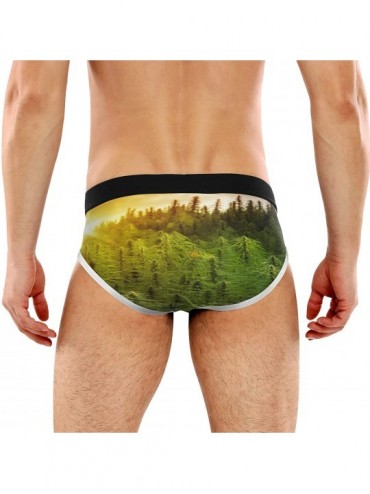 G-Strings & Thongs Mens Underwear Briefs Sexy Stretch Comfort Low Rise Bikini Underpant(Sunset Cannabis Plant) - Stylish Colo...