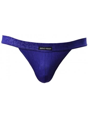 Bikinis Sexy Men's Underwear Lace Low Waist Bikini Thong Briefs - Royal Blue - C7193X7QH4L $15.27