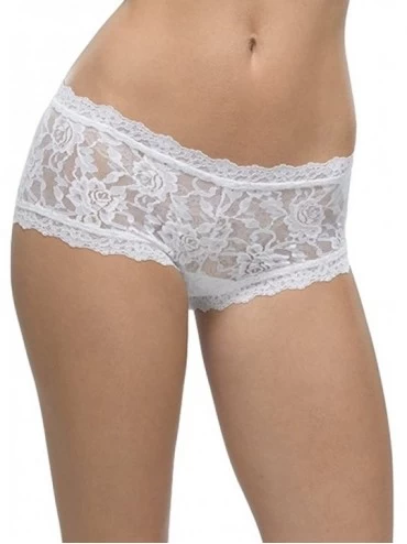 Panties Signature Lace Boyshort - White - C112MRX591J $33.53