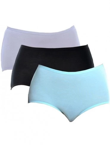 Panties Bamboo Fiber Women Underwear String Panty Pack of 3 - Black_grey_blue - CN11OPXDMTL $17.35
