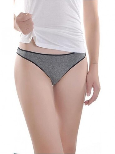 Panties Women's Thongs Underwear G String Sports Panties Low Waist T Back 4 Pack - Mixed F - CC18CM3HYHL $25.22