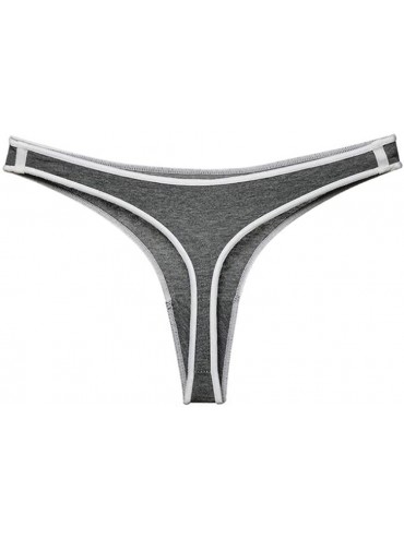 Panties Women's Thongs Underwear G String Sports Panties Low Waist T Back 4 Pack - Mixed F - CC18CM3HYHL $26.88