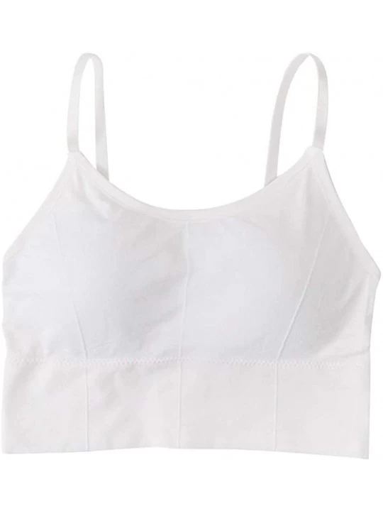 Bras Fashion Women Wire Free Cotton Bra Brassiere Sports Underwear Lingerie - White - CN1908X8L0U $14.13