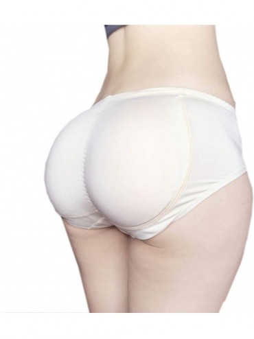 Shapewear 2PS Women Butt Lifter Silicone Padded Control Panties Hip Enhancer Underwear Fake Buttock Briefs - Beige - CK1952UE...
