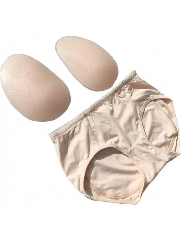 Shapewear 2PS Women Butt Lifter Silicone Padded Control Panties Hip Enhancer Underwear Fake Buttock Briefs - Beige - CK1952UE...