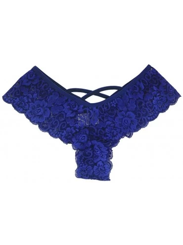 Accessories Sexy Women Lace Thongs Low Waist Panties G-String Underpant Knickers Briefs Underwear Lingerie - Blue - C118WEGX7...