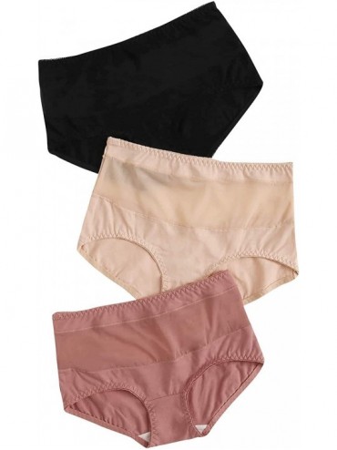 Panties Women Solid Underwear Mid Waist Cotton Soft Breathable Ladies Panties Multicolor - Multicolor - C01943NLU02 $27.82