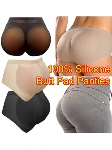 Shapewear Butt Pads Panties Silicone Removable Padded Buttocks Enhancer Body Shaper Push Up Panties - Black - CW1962ZH9OT $27.07