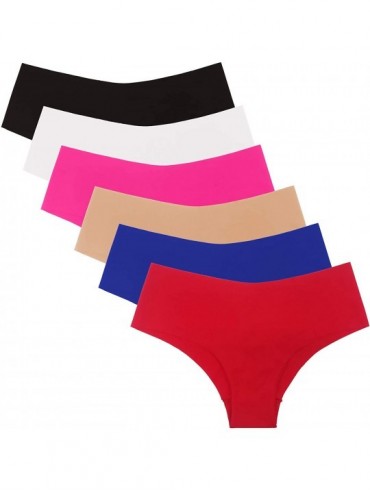 Panties Underwear Smooth Stretch Invisible Cheeky Hipster Panties for Women 6 Pack - Assorted - CF18808I5K7 $39.62