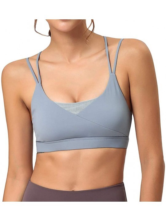 Camisoles & Tanks Seamless Strappy Padded Sports Bras for Women Yoga Gym Workout Fitness Longline Support Yoga Running Fitnes...
