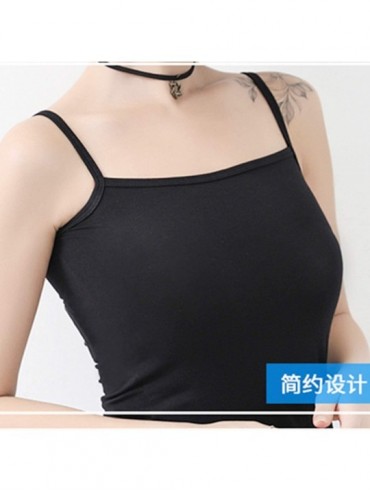 Camisoles & Tanks 2020 Summer Color Small Camisole Base Shirts Spaghetti Vest Tops Women Topsy Breathable Crew Neck Sexy Slin...