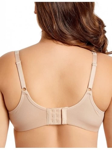 Bras Women's Seamless Soft Wirefree No Padding Full Cups Plus Size Bra - Beige Comfort - C4187IN2225 $16.04