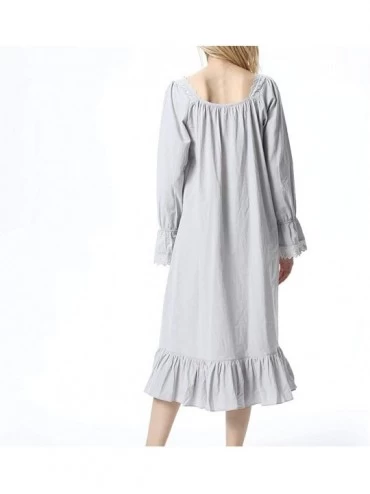 Nightgowns & Sleepshirts Womens Victorian Vintage Nightgown- Women's Vintage Pajamas High-end Princess Pajamas Long Sleeve Pa...