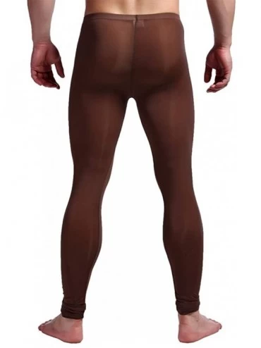 Briefs Super Thin Breathable Ice Silk Seamless Sexy Men Underwear - Coffee - C618AWQEL5G $27.69