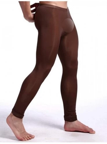 Briefs Super Thin Breathable Ice Silk Seamless Sexy Men Underwear - Coffee - C618AWQEL5G $17.96