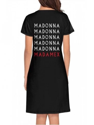 Nightgowns & Sleepshirts Madonna-Rebel-Heart- Soft Nightgowns Long Nightdress Sleepshirts Nightwear for Women Girls - White-9...