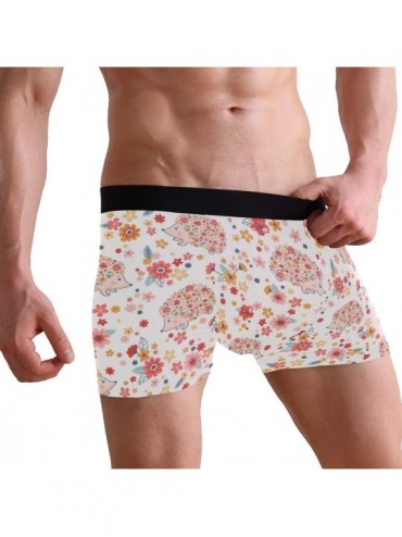 G-Strings & Thongs Men's Boxers Briefs Men Boxer Shorts Mens Trunks Camping Cars Bears Woods - Floral Hedgehogs Leaves - CE19...