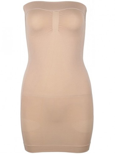 Shapewear Women's Strapless Firm Control Slip Shapers Full Body Shapewear Dress - Nude - CN187NTWU37 $39.37