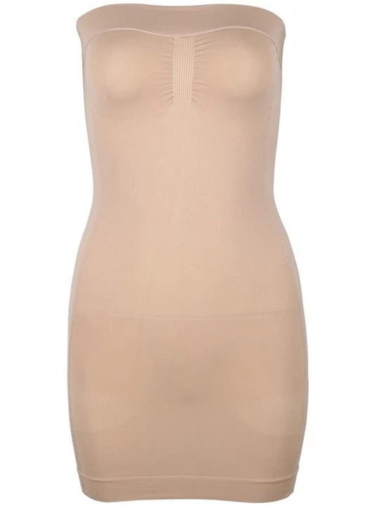 Shapewear Women's Strapless Firm Control Slip Shapers Full Body Shapewear Dress - Nude - CN187NTWU37 $18.24