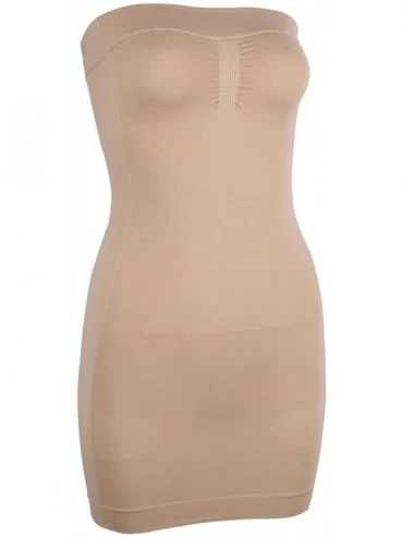 Shapewear Women's Strapless Firm Control Slip Shapers Full Body Shapewear Dress - Nude - CN187NTWU37 $18.24
