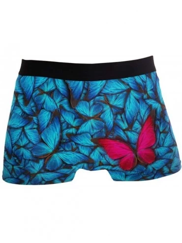 Boxer Briefs Men's Waistband Boxer Brief Stretch Swimming Trunk - Butterfly - C41947TCT79 $19.75