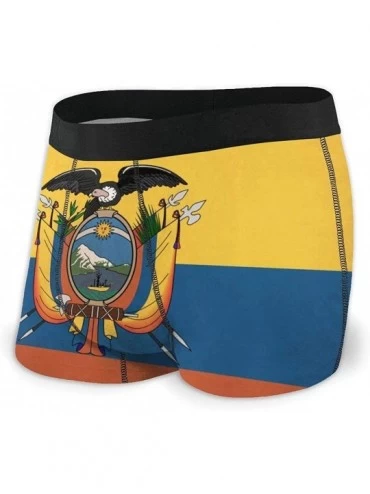 Boxer Briefs Men's Boxer Briefs Baseballs and Bat On American Flag Comfort Underwear for Men - Black10 - CO192AYKTAX $34.92