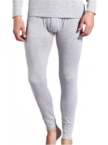 Thermal Underwear Men's Long Johns Thermal Bottoms Underwear Pant - Light Grey - CO1922UTT7Y $36.67