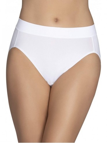 Panties Women's Beyond Comfort Microfiber Panties with Stretch - Hi Cut - Seamless Waistband - White - C718S879G38 $21.04