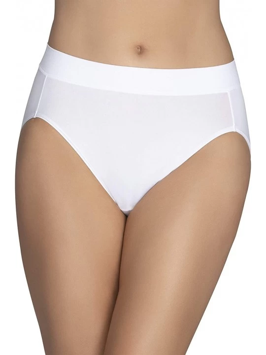 Panties Women's Beyond Comfort Microfiber Panties with Stretch - Hi Cut - Seamless Waistband - White - C718S879G38 $8.81