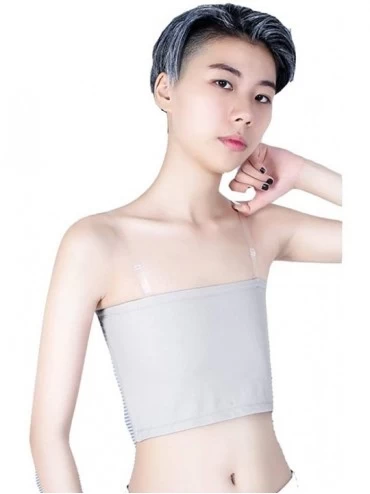 Shapewear Strapless 20cm Elastic Band Chest Binder for Tomboy Trans Lesbian - Gray - C218A473SDD $29.40