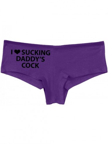 Panties I Love Sucking Daddys Cock DDLG Oral Slutty Purple Panties - Black - CG195GRX77H $30.66