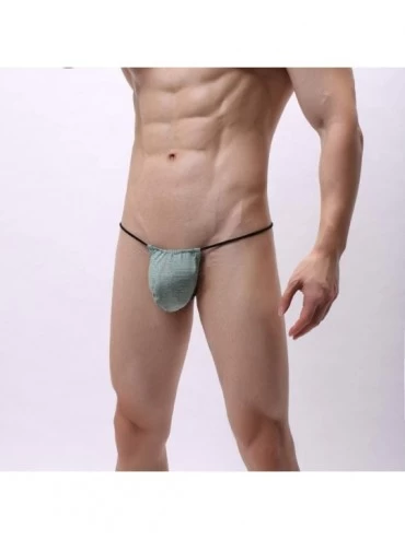 G-Strings & Thongs Men's Sexy Pouch G-String Underwear Sexy Low Rise Bulge Thong Underwear Bikini T-Back G-String Gift for Bo...
