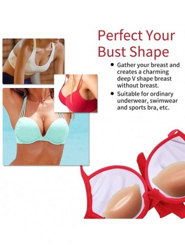 Accessories Silicone Bra Inserts Lift Breast Inserts Breathable Push Up Sticky Bra Cups for women - Clear Gel Push Up Breast ...
