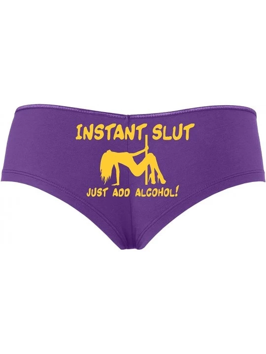 Panties Instant Slut Just Add Alcohol Funny Panty Game Shower Gift - Yellow - C518SUR78CY $14.16
