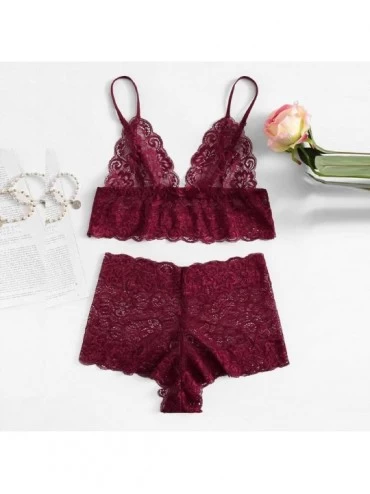 Baby Dolls & Chemises Womens Lingerie Sexy for Sex Exotic-Selinora Women's Lace Lingerie Set Underwear Briefs Fashion Babydol...