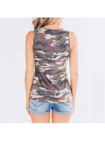 Slips Womens Comfortable Tank Tops Fashion Patchwork Sleeveless Vest Tops - G - CZ1945D8KQO $17.05