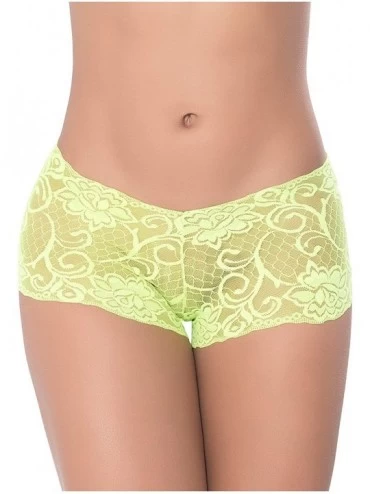 Panties Women Underwear Sexy Lingerie Panties Thong Boyhort Cage Panty De Mujer - 90 Hot Green - CE186XALDON $20.13