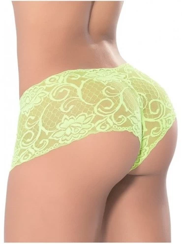 Panties Women Underwear Sexy Lingerie Panties Thong Boyhort Cage Panty De Mujer - 90 Hot Green - CE186XALDON $10.98