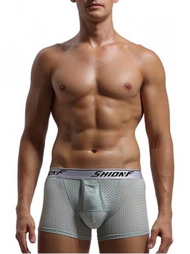 Briefs Men's Boxer Briefs Underwear Colorful 1 Pack Breathable - Gray - CL18WATQI9A $28.88