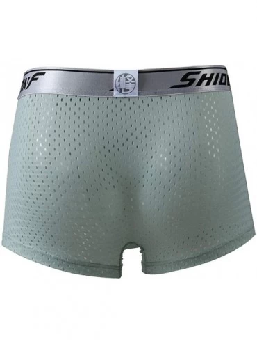 Briefs Men's Boxer Briefs Underwear Colorful 1 Pack Breathable - Gray - CL18WATQI9A $16.08