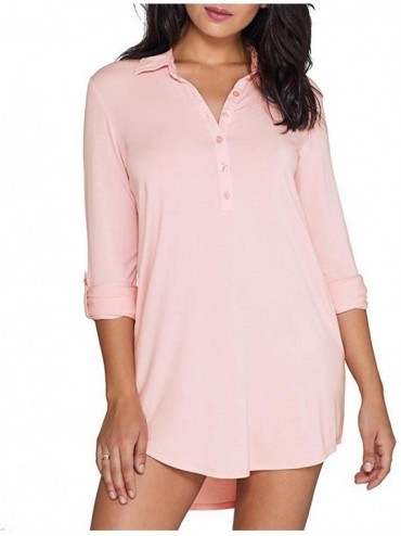 Nightgowns & Sleepshirts Women's Modal Basics Nightshirt - Blush - CI12JF473UX $28.02