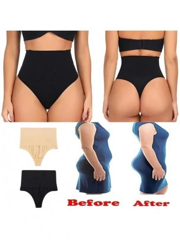 Shapewear High Waist Body Shaper Thong Seamless Briefs Butt Lifter Control Panties Slimming Shapewear - Black-steel Bone - CB...