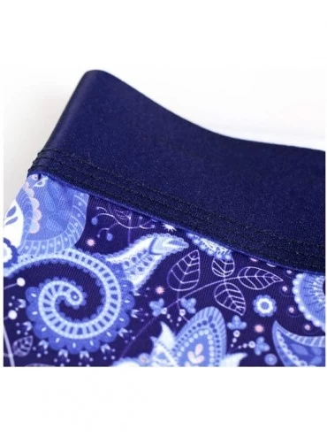 Briefs Men's Colorful Reflective Rainbow Breathable Comfort Stretch Nylon Boxer Brief Low Rise Underwear for Show - Dark Blue...