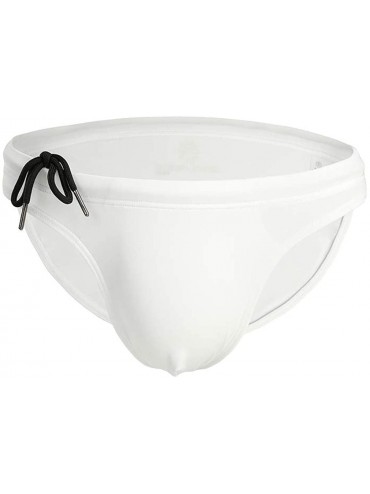 Briefs Men's Cotton Briefs Sexy Panties U Convex Bag Slim Briefs - White - C4193QWGZ5E $26.75