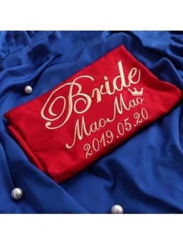 Robes Silk Gowns Wedding Bathrobe for Women Satin Robe Women Bridesmaid Robes Bride Robe Team Sleepwear Custom Personality - ...