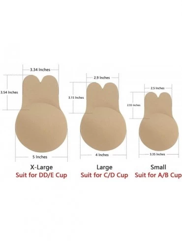 Accessories Invisible Breast Lift Silicone Nipple Covers Push Up Bra Tape Sticker Rabbit Pad - Black+black - C419CYULMU5 $11.26