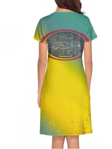 Nightgowns & Sleepshirts Sleep Shirts for Women Girls- Sleepwear Nightgowns Sleep Tee Print Sleep Dress - C619CM5EC20 $20.56