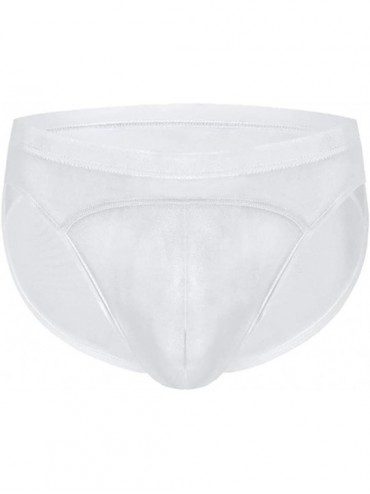 Briefs Men's Mesh Underwear Casual Thin Section Low Waist Breathable Briefs - White - C3192M2QI98 $27.81