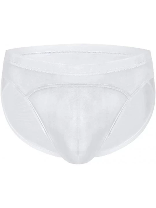 Briefs Men's Mesh Underwear Casual Thin Section Low Waist Breathable Briefs - White - C3192M2QI98 $12.36